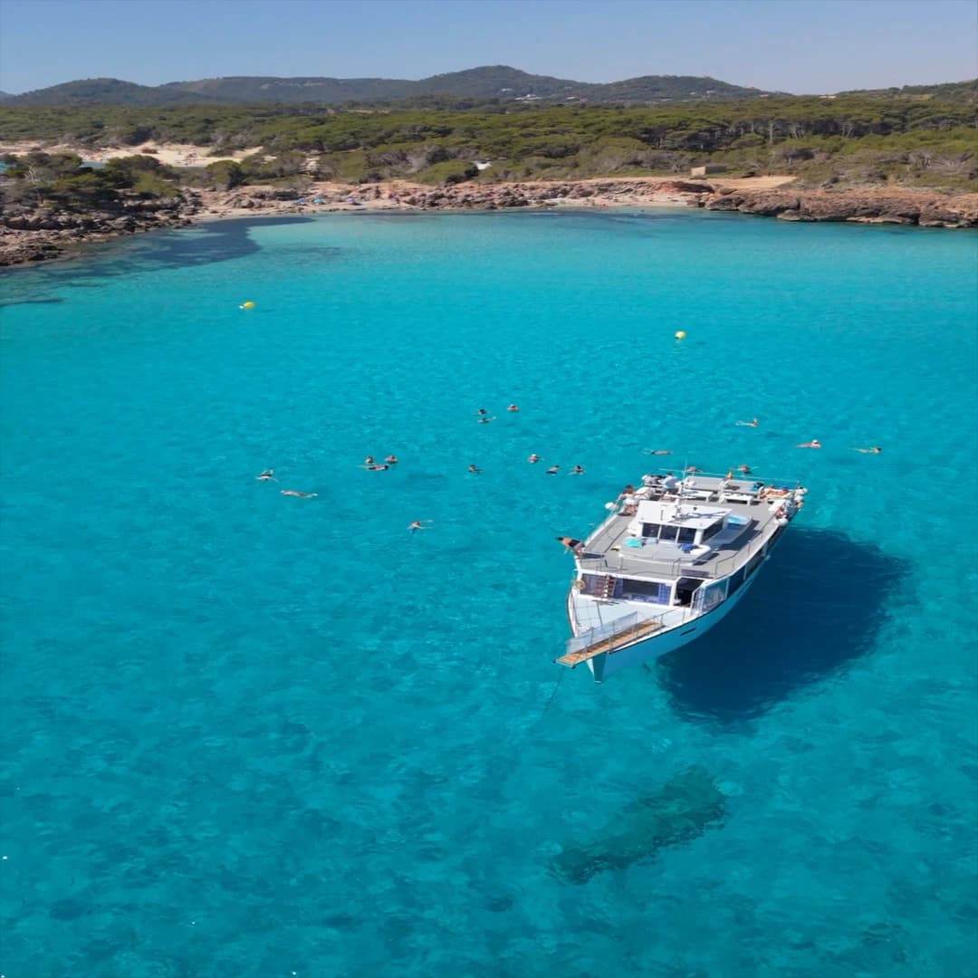 Boat trip in a turquoise bay